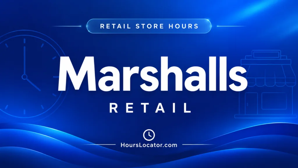Marshalls hours show store opening times during weekends and holidays for convenient shopping.