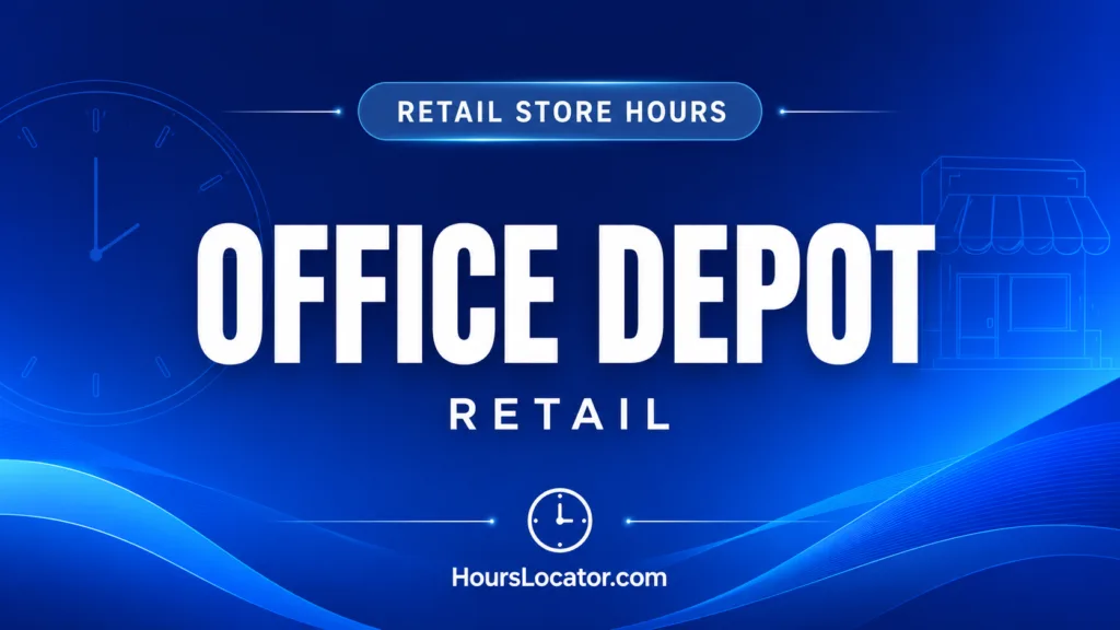 Office Depot hours help you find if the store is open today, including weekend and holiday hours for convenient shopping.