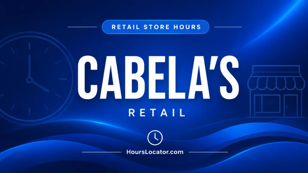 Cabela’s hours show store opening times for weekends and holidays, helping customers plan their visits efficiently.