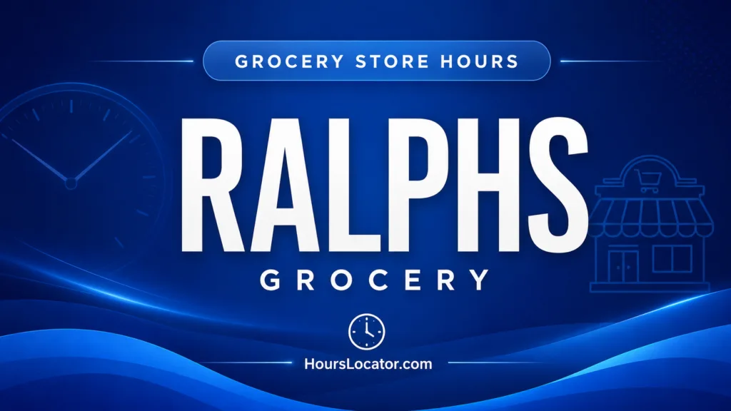 Ralphs hours for grocery, pharmacy, and fuel center show store schedules for convenient shopping.