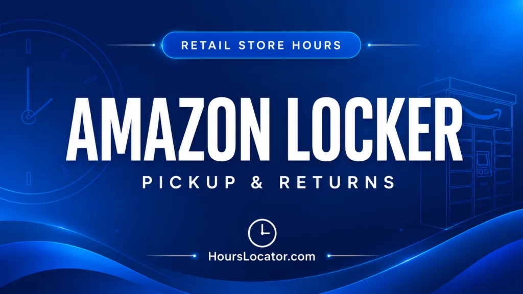 Amazon Locker hours for pickup, returns, and hosting locations to help plan your package pickups easily.