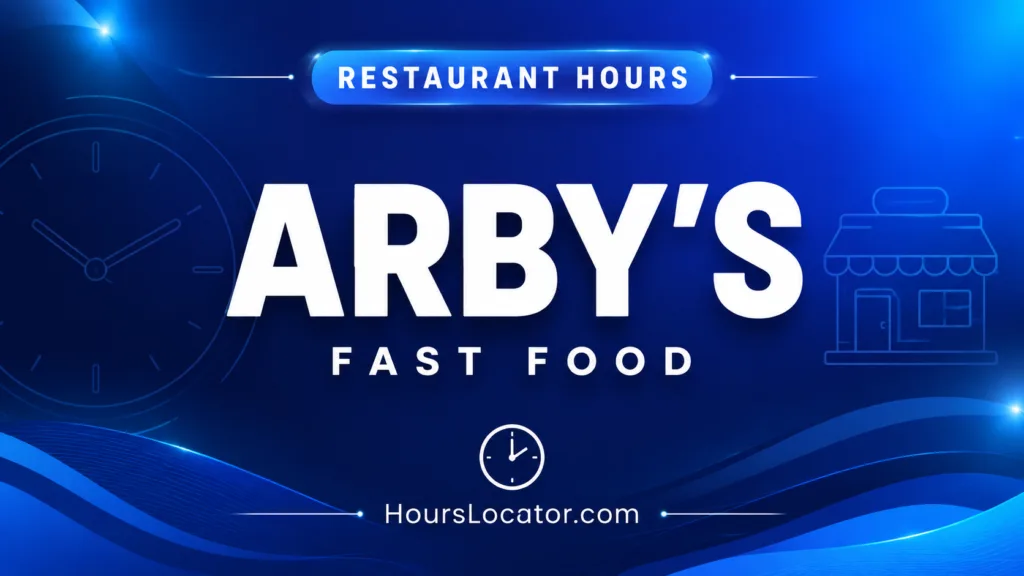 Arby's hours for restaurant, drive-thru, and closing times for convenient fast food access.