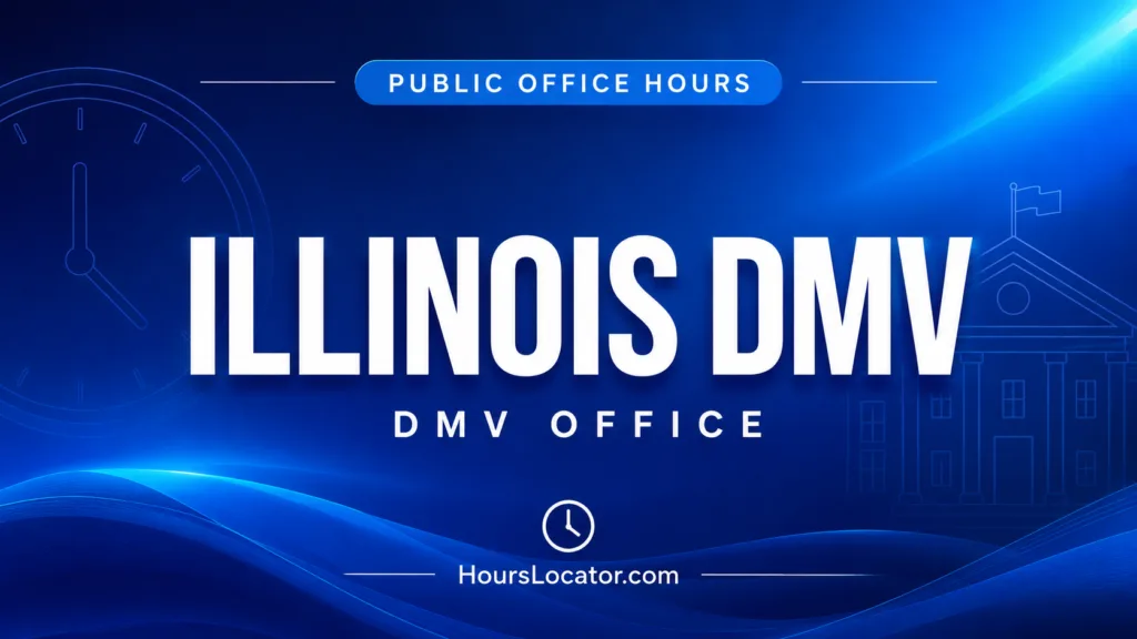 Illinois DMV hours for facilities, appointments, and holidays explained for easy planning.