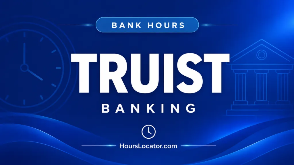 Truist bank hours for branches, drive-thru, and holiday schedules offered by Truist Banking